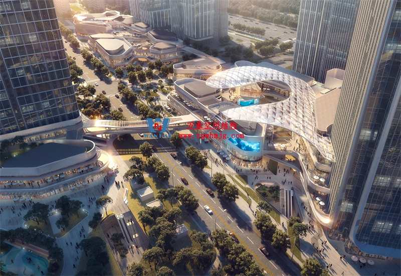 紹興華發金融活力城ETFE膜結構